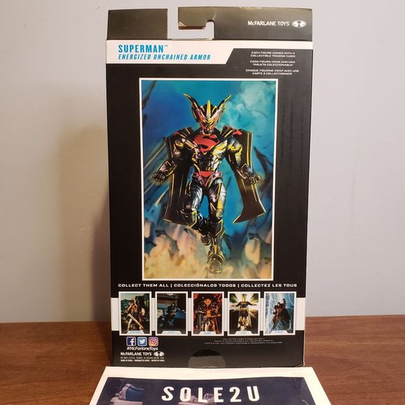 DC Multiverse Superman Energized Unchained Armor Gold Label Slight Box Damage - Picture 2 of 4